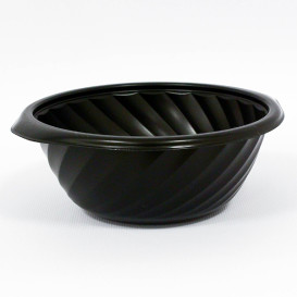 Plastic Deli Container PP Round Shape Black 550ml Ø14,9cm (600 Units)