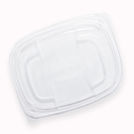 Plastic Lid Translucent Container PP 250/350 and 450ml 14,2x11,1x2cm (20 Units) 