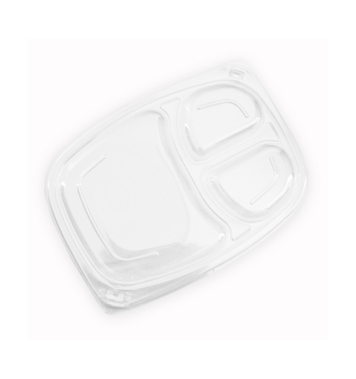 Plastic Lid Transparente Container 3C OPS 1050/1250ml 25,5x18,9x2cm (20 Units) 