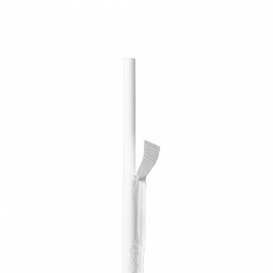 Paper Straw Straight White Wrapped With a White Sleeve Ø0,8cm 20cm (300 Units)