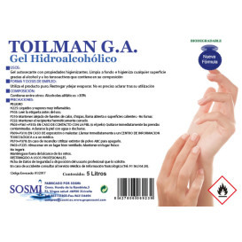 Antibacterial Hydroalcoholic Sanitary Gel 5000ml (1 Unit)