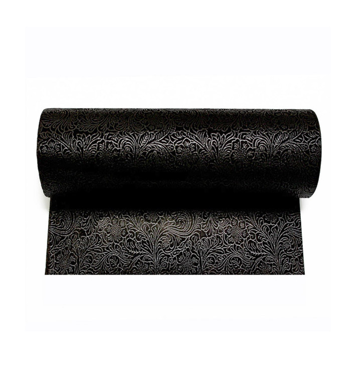 Non-Woven PLUS Tablecloth Roll Black 1,2x50m P40cm (1 Unit) 