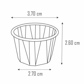 Pleated Paper Souffle Cup 22ml (250 Units)  