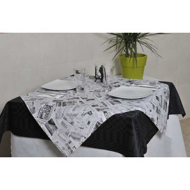 Pre-Cut Paper Tablecloth 1,2x1,2m White "Prensa" 37g 1,2x1,2m (300 Units)