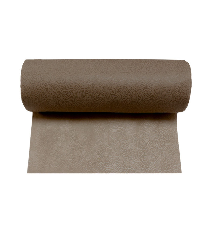 Non-Woven PLUS Tablecloth Roll Brown 1,2x45m P40cm (1 Unit) 