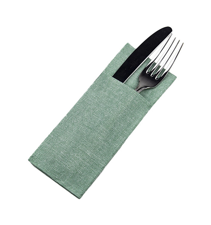 Pocket Fold Paper Napkins Cow Boys Green 30x40cm (1200 Units) 