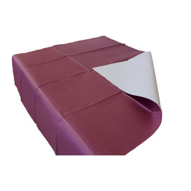 Pre-Cut Paper Tablecloth Burgundy 40g 1,2x1,2m (300 Units)  