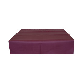 Pre-Cut Paper Tablecloth Burgundy 40g 1,2x1,2m (300 Units)  