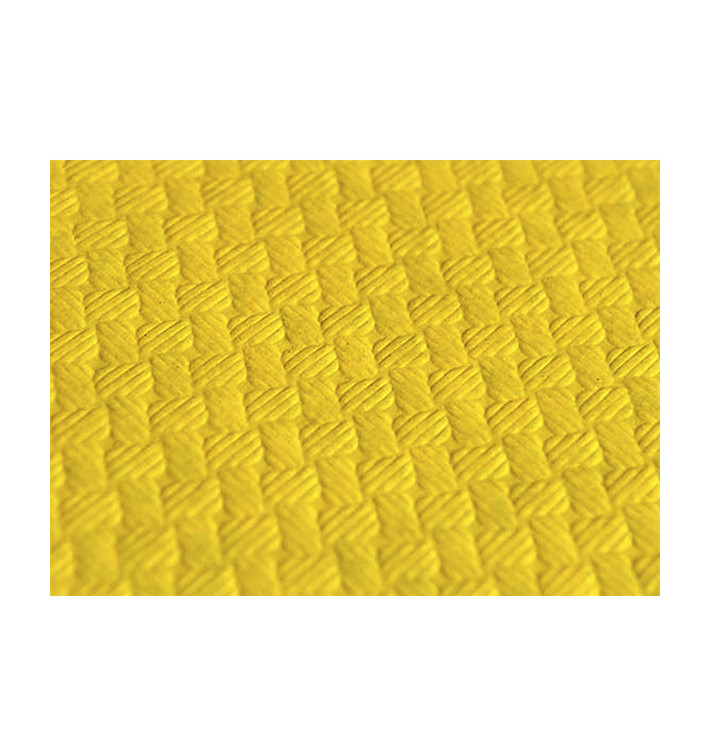 Pre-Cut Paper Tablecloth Yellow 40g 1,2x1,2m (300 Units)  