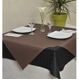 Pre-Cut Paper Tablecloth Brown 40g 1,2x1,2m (300 Units)  