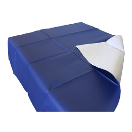 Pre-Cut Paper Tablecloth Blue 40g 1,2x1,2m (300 Units)  