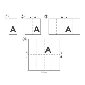 Paper Napkin Double Point "White Crosses"  1/8 40x40cm (30 Units) 