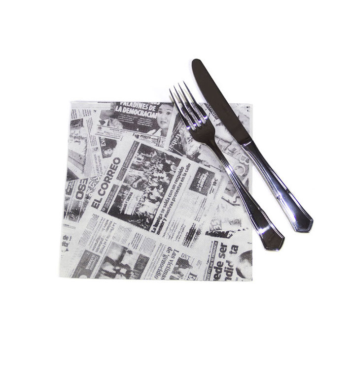 Paper Napkins Double Point "Press" 40x40cm (600 Units) 