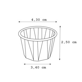 Pleated Kraft Paper Souffle Cup 30ml (5000 Units)  