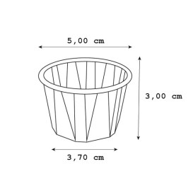 Pleated Paper Souffle Cup 37ml (250 Units)  