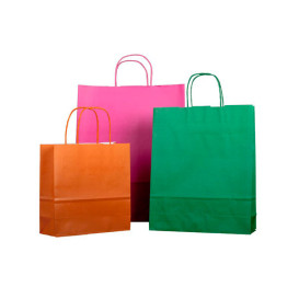 Paper Bag with Handles Turquoise 80g 22+9x23cm (200 Units)