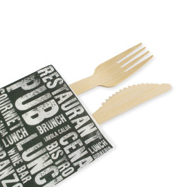 Paper Cutlery Envelopes with Napkin "Gourmet" (1000 Units)