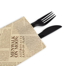 Paper Cutlery Envelopes with Napkin "New York Times" (125 Units)