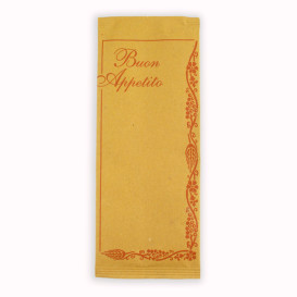 Paper Cutlery Envelopes with Napkin "Buon Appetito" (1000 Units)