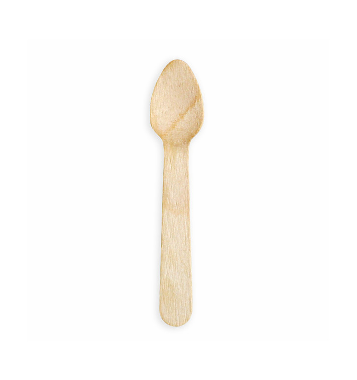 Wooden Varnished Teaspoon 9,6cm (250 pcs)