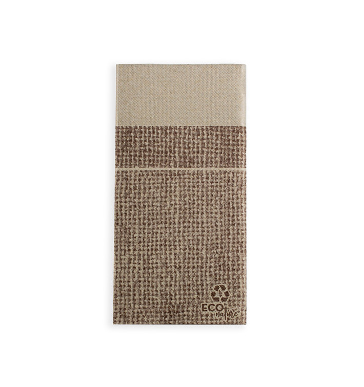 Pocket Fold Paper Napkins Burlap 40x40cm (960 Units)