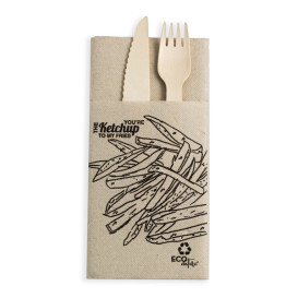 Pocket Fold Paper Napkins Burguer 40x40cm (30 Units) 