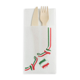 Pocket Fold Paper Napkins Italia 40x40cm (30 Units) 