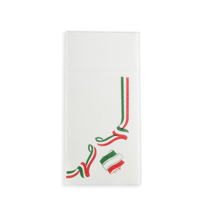 Pocket Fold Paper Napkins Italia 40x40cm (30 Units) 