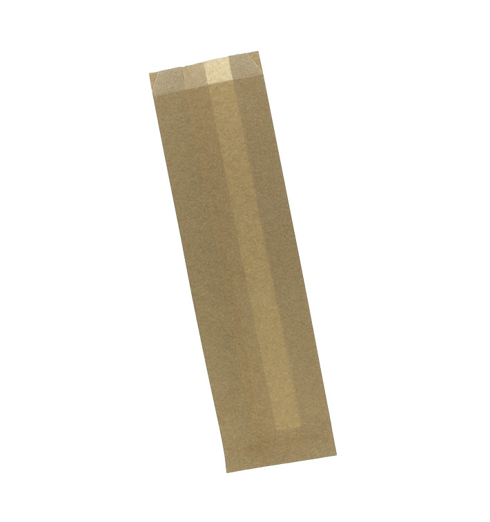 Paper Baguette Bag Grease-Proof Opened Kraft 9+5x32cm (1000 Units)