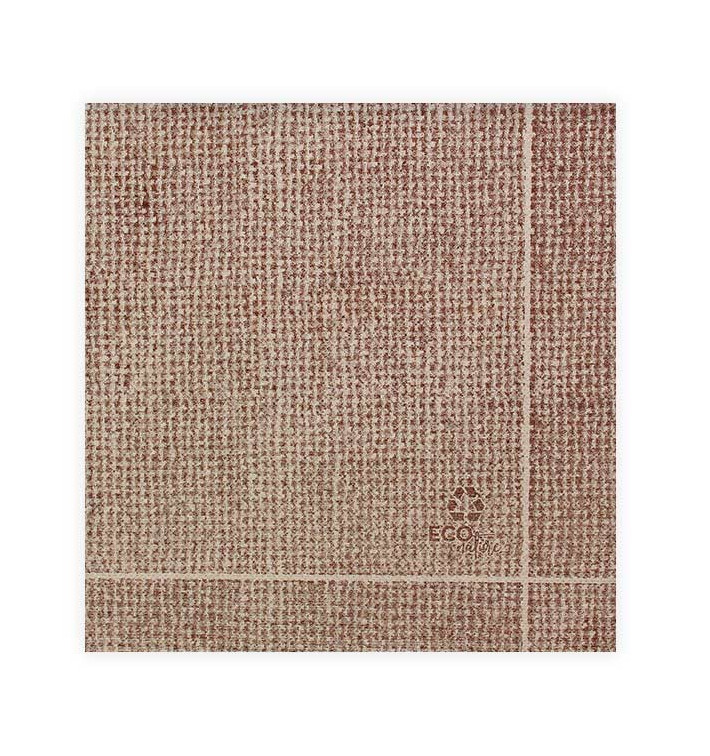 Paper Napkin Double Point "Burlap" Kraft 40x40cm (50 Units) 