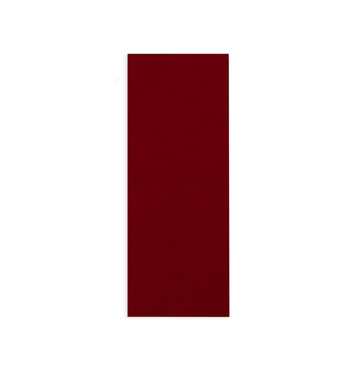 Pocket Fold Paper Napkins Burgundy 30x40cm (30 Units) 