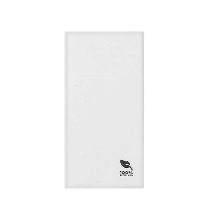 Pocket Fold Paper Napkins White Eco 40x40cm (30 Units) 