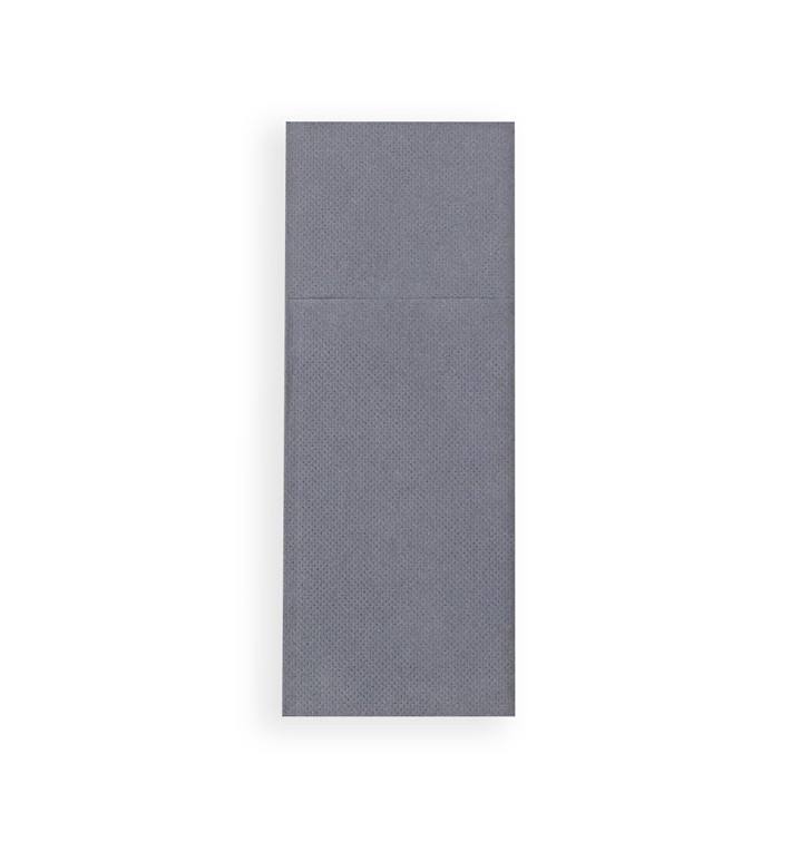 Pocket Fold Paper Napkins Grey 30x40cm (30 Units) 