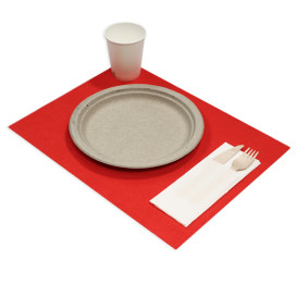 Non-Woven PLUS Placemat Red 30x40cm (400 Units) 