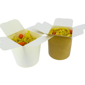 Paper Take-Out Container 100% ECO White 26Oz/780ml (500 Units)