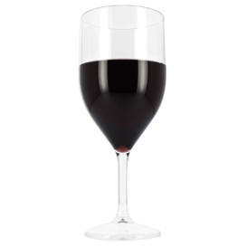 Reusable Plastic Glass Wine "Tritan" Clear 300ml (6 Units)