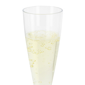 Plastic Stemmed Flute Sparkling Wine White 140ml 2P (400 Units)