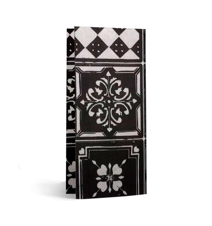 Paper Napkin Double Point 1/8 33x40cm "Alhambra" Black (2000 Units)