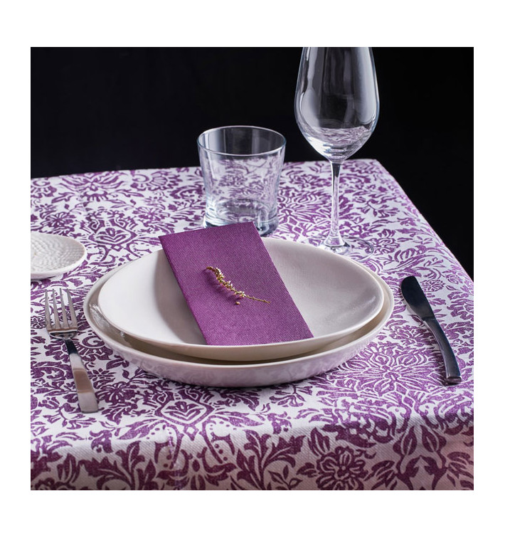 Airlaid Tablecloth Roll 0,4x48m "Versalles" Purple 50g/m² P30cm (6 Units)