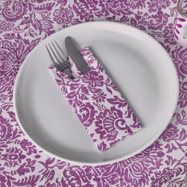 Pocket Fold Airlaid Napkins "Versalles" Purple 33x40cm 55g/m² (800 Units) 