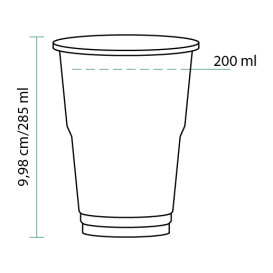 Plastic Cup PET Crystal Clear 285 ml (50 Units) 