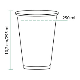 Plastic Cup PET Rigid 295ml Ø8,1cm (1000 Units)