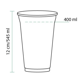 Plastic Cup PET Rigid 545ml Ø9,8cm (50 Units)