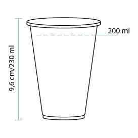 Cornstarch Cup PLA Bio Clear 230ml (3000 Units)