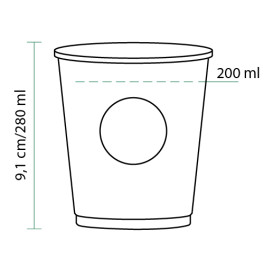 Paper Cup "Cupmatic" 9 Oz/280ml Ø8,0cm (50 Units)