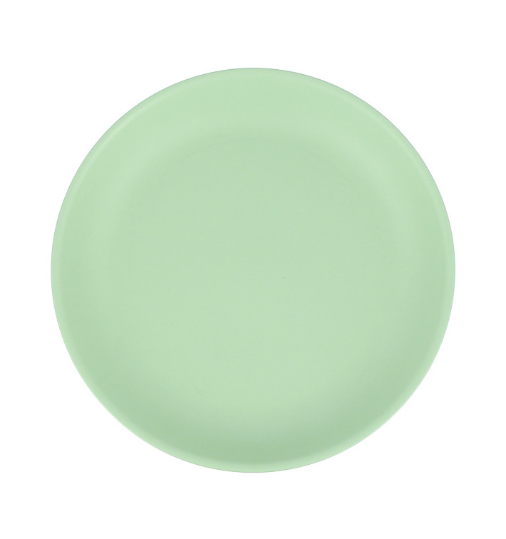 Reusable Plate Durable PP Mineral Green Ø21cm (54 Units)