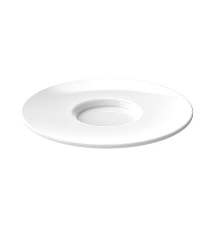 Reusable Plastic Plate SAN for Cup “Espresso” White 80ml (6 Units)