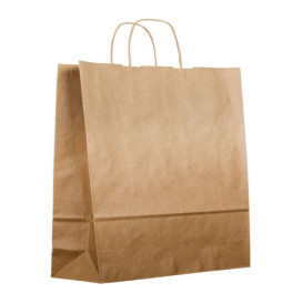 Paper Bag with Handles Kraft 120g/m² 36+24x39cm (50 Units)