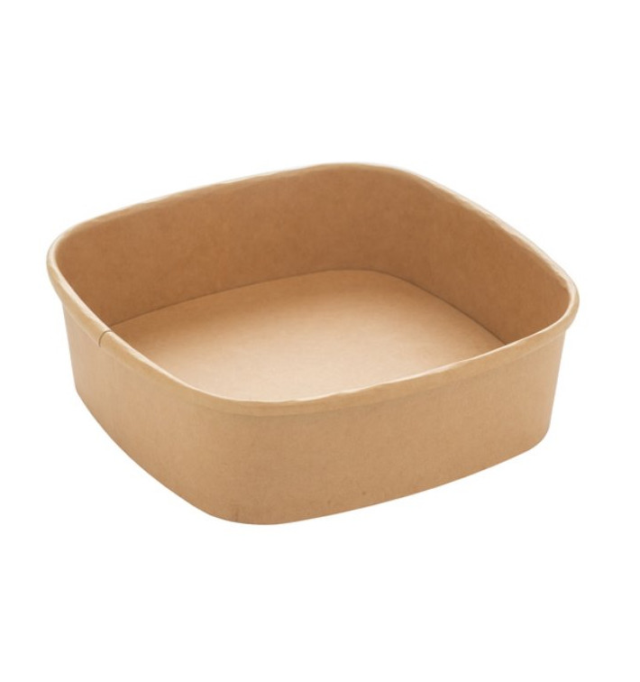 Paper Container Kraft Square 750ml 17x17x5cm (50 Units)