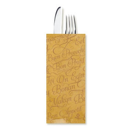 Paper Cutlery Envelopes with Napkin "Buen Provecho" Kraft (800 Units)